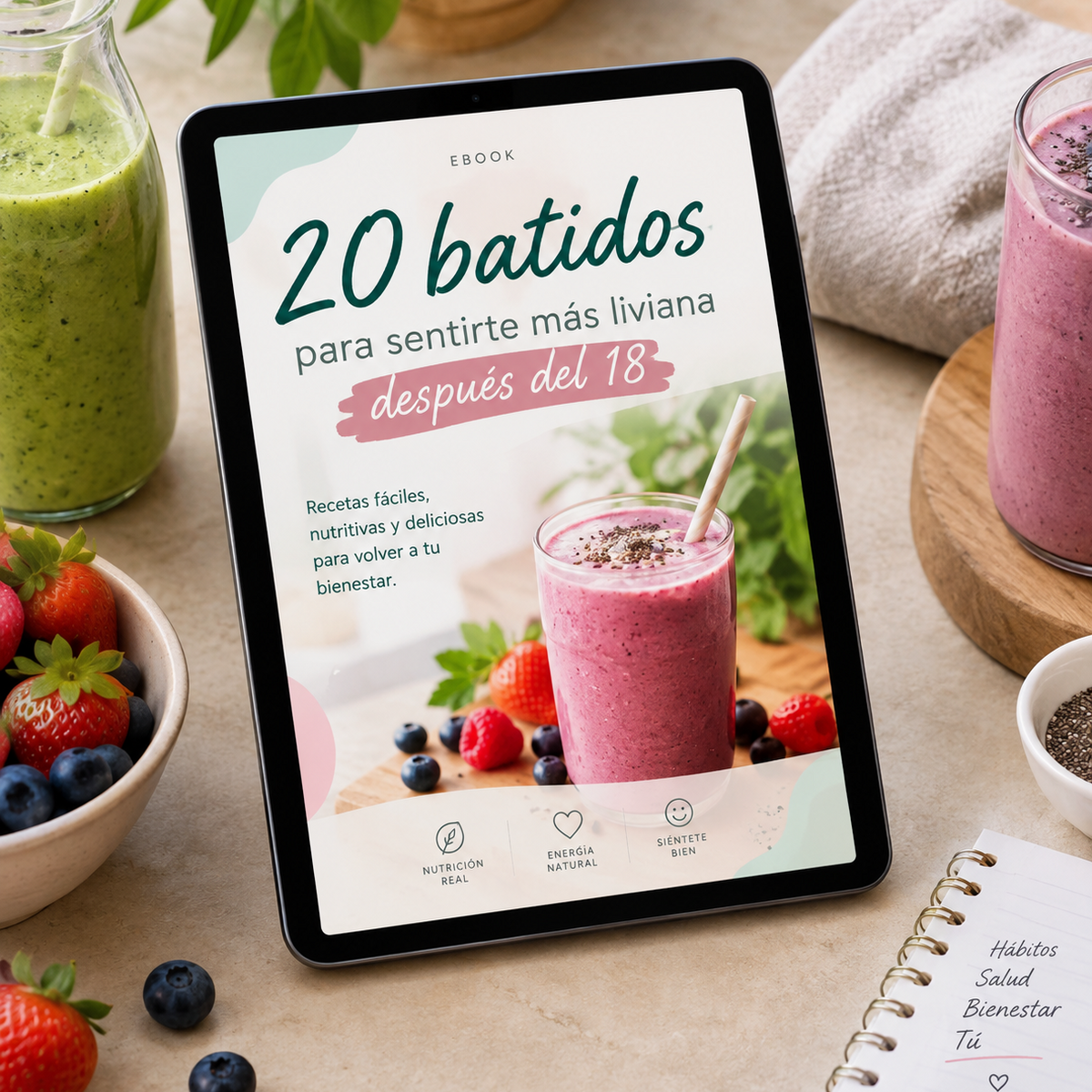 RESET POST-18 🥤✨ 20 Batidos para Sentirte Más Liviana